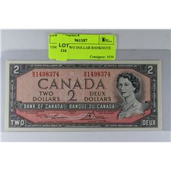 UNC 1954 TWO DOLLAR BANKNOTE