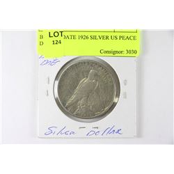 BETTER DATE 1926 SILVER US PEACE DOLLAR
