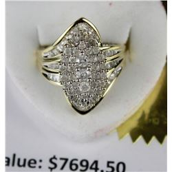 # 60-10K YELLOW GOLD RING WITH 1.50CT TCW DIAMONDS