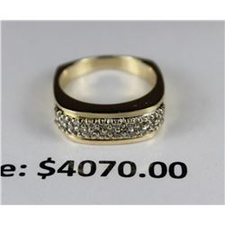 #67-10K YELLOW GOLD AND DIAMOND RING 0.30TCW WITH