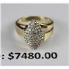 Image 1 : #68-14K YELLOW GOLD DIAMOND RING 0.76TCW WITH