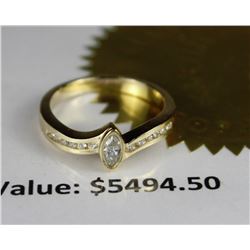 #70-14K YELLOW GOLD DIAMOND RING 0.37TCW WITH