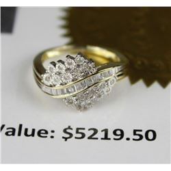 #71-10K YELLOW GOLD DIAMOND RING 0.36TCW WITH