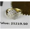 Image 1 : #71-10K YELLOW GOLD DIAMOND RING 0.36TCW WITH