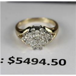 #72-14K YELLOW GOLD AND DIAMOND RING 0.32TCW WITH
