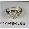 Image 1 : #72-14K YELLOW GOLD AND DIAMOND RING 0.32TCW WITH