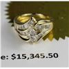Image 1 : #65-14K YELLOW GOLD AND DIAMOND RING 1.16TCW WITH