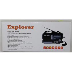 NEW KAITO EXPLORER CRANK AND SOLAR RADIO  AM/FM,SH