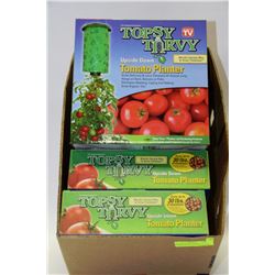 BOX OF 4 TOPSY TURVY STRAWBERRY/TOMATO PLANTERS
