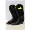 Image 1 : LADIES LEATHER COWBOY BOOTS SIZE 9
