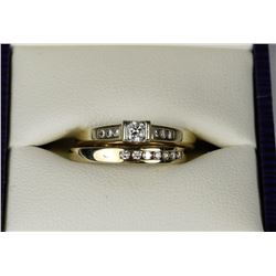 10K YELLOW GOLD ENGAGEMENT SET WITH SOLITAIRE