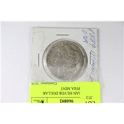 1889 MORGAN SILVER DOLLAR PHILADELPHIA MINT