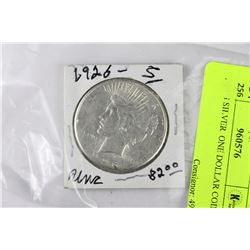 1926-US SILVER  ONE DOLLAR COIN