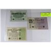 Image 1 : LOT OF 3 GERMAN BANK NOTES INCL.TWO MILLION MARK