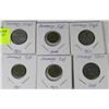 Image 1 : LOT OF 6 GERMANY 5 & 50 PFENNIG COINS DATED 1908,