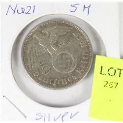 NAZI SILVER 5 MARK COIN