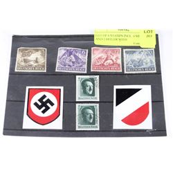 LOT OF 6 STAMPS INCL. 4 MILITARY AND 2 HITLER WITH