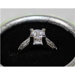 18K WHITE GOLD FILLED SWAROVSKI CRYSTAL RING