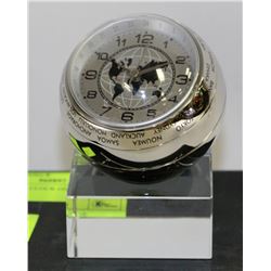 SPHERICAL CLOCK ON BASE