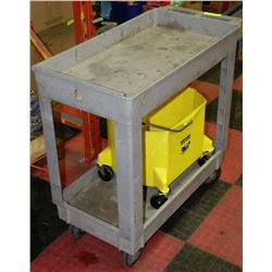 COMMERCIAL WORK TROLLEY CART WITH MOP PAIL