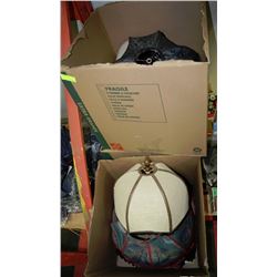 THREE ESTATE BOXES OF LAMP SHADES