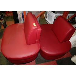 PAIR OF LOUNGE SEATS - ONE WITH NO LEGS