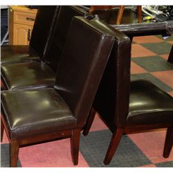 6 LEATHERLIKE SIDE CHAIRS