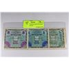 Image 1 : THREE WWII 1944 ALLIED OCCUPIED GERMANY NOTES