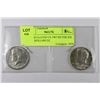 Image 1 : UNCIRCULATED US 1967 SILVER JFK HALF DOLLARS X2