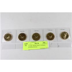 NON CIRC PROOF ISSUE LOONIES 1998-99-00-01-02 X5