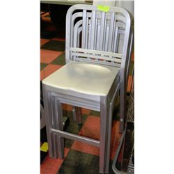 SET OF FOUR ALUMINUM CHAIRS