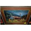 Image 1 : FRAMED FARM SCENE BY JUNE DUDLEY