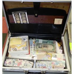 ESTATE BREIFCASE FILLED WITH STAMPS, COLLECTOR