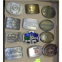 COLLECTION OF 12 VINTAGE BELT BUCKLES INCLUDING