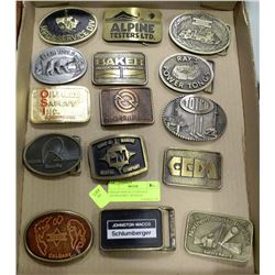 COLLECTION OF 15 VINTAGE OILFIELD BELT BUCKLES