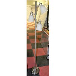 BRUSHED NICKEL TRI-LIGHT FLOOR LAMP