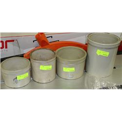 FOUR ASSORTED SMALL ESTATE CROCKS