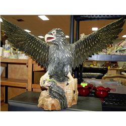 LARGE WOODEN EAGLE CARVING