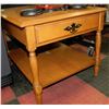 Image 1 : SOLID WOOD END TABLE WITH DRAWER