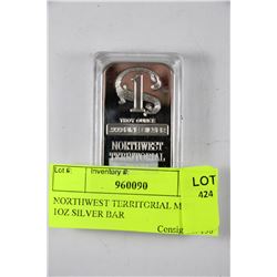 NORTHWEST TERRITORIAL MINT 1-OZ SILVER BAR