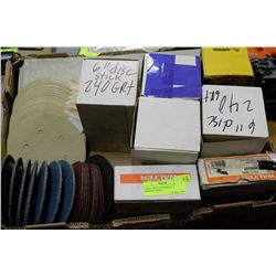 LARGE TRAY OF SANDING & GRINDING DISCS