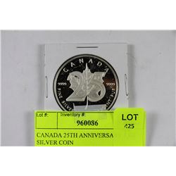 CANADA 25TH ANNIVERSARY FINE 1-OZ SILVER COIN