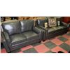 Image 1 : NEW CHARCOAL LEATHERETTE SOFA AND LOVE SEAT