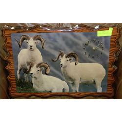 WOODEN GOAT WALL PLAQUE