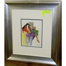 WATERCOLOUR FRAMED PIC FROM ITZCHAK TARKAY TITLED