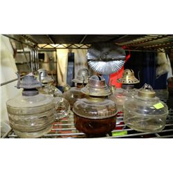 ESTATE COLLECTION OF 6 OIL LAMP BASES