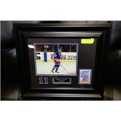 MESSIER'S LAST GAME IN EDMONTON FRAMED PIC W/