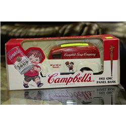 CAMPBELLS 1951 GMC PANEL BANK 1/25 SCALE