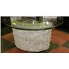 Image 1 : GLASS & STONE COFFEE TABLE