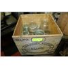 Image 1 : ESTATE VINTAGE BUTTER CRATE WITH ASST. JARS